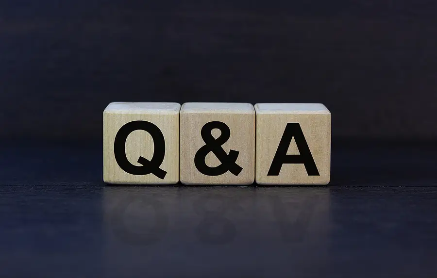 Three blocks spelling out 'Q&A'