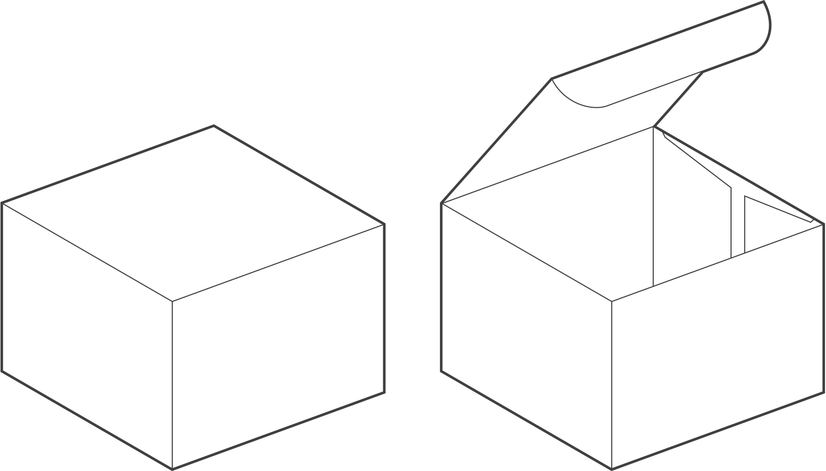 A drawing of this type of packaging