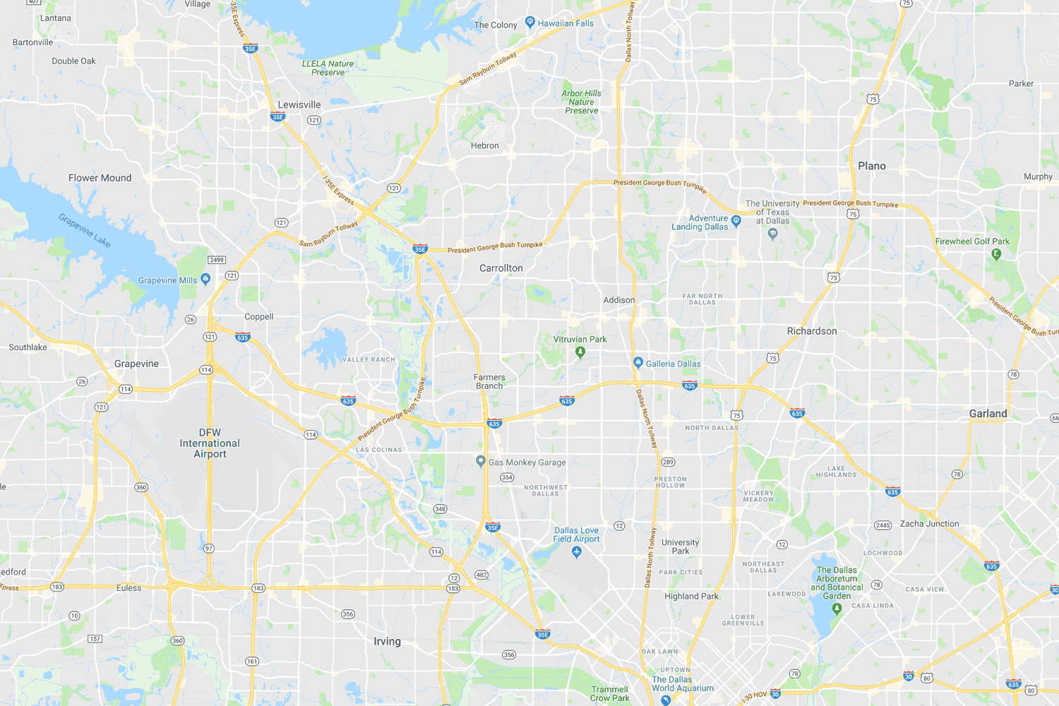 Dallas area TPW locations