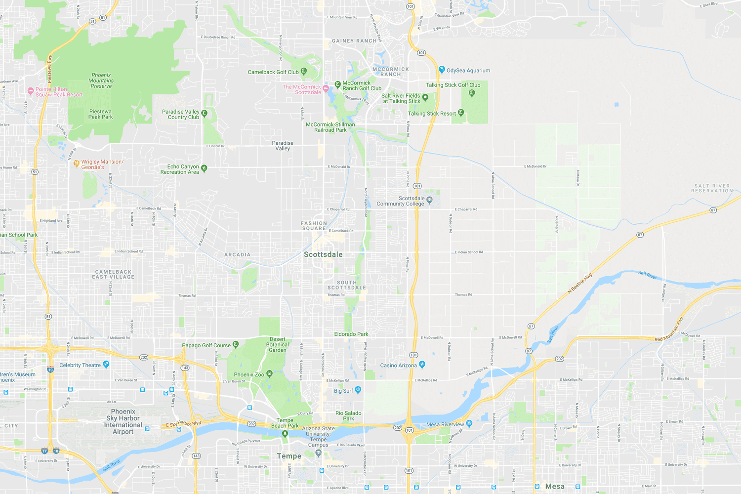 Map of South Scottsdale location