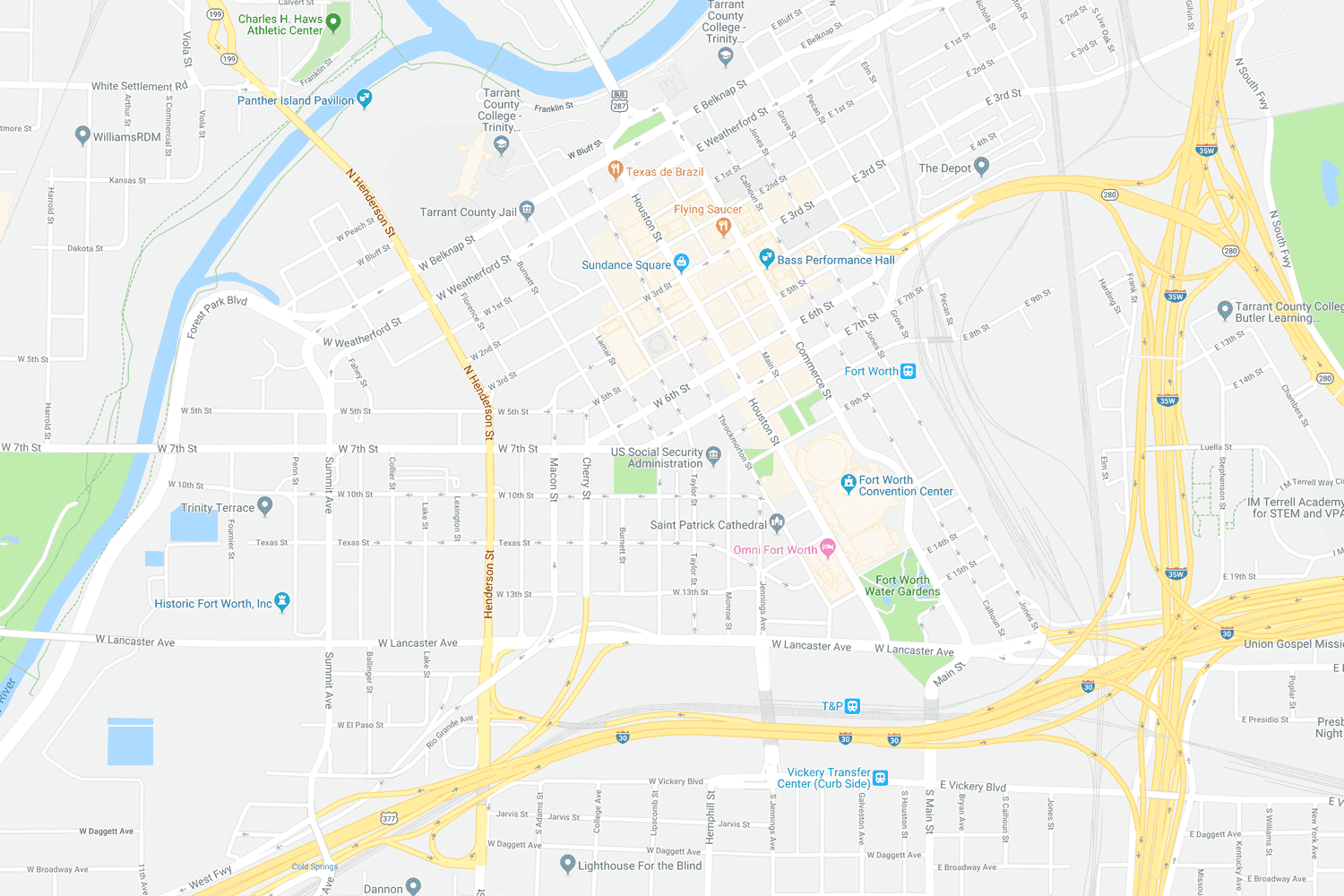 Map of Fort Worth location